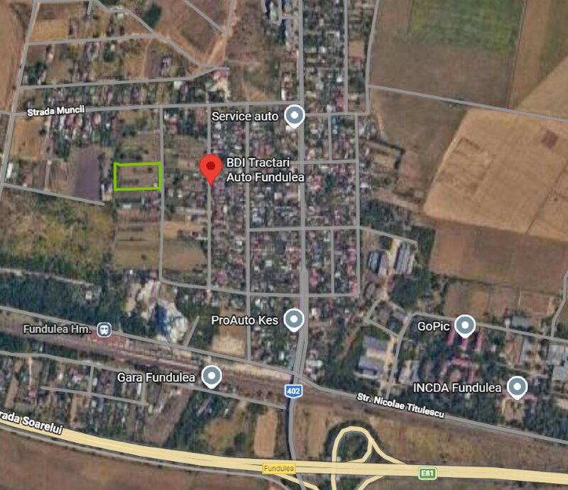 Fundulea, vanzare teren intravilan, F7305 mp, utilitati,  aproape A2